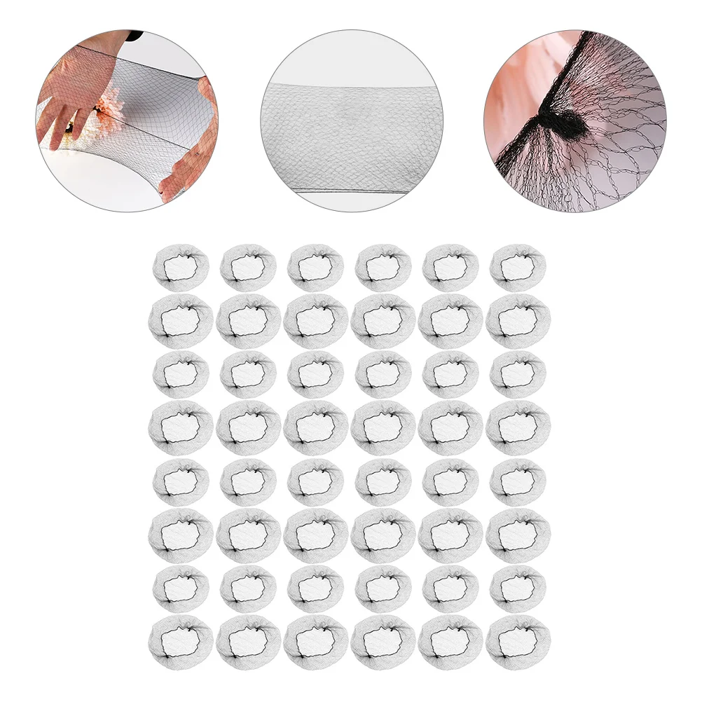 

100pcs Hair Bun Net Elastic Bun Hair Cover Hair Net Hair Accessory for Women Girls invisible bun hair net