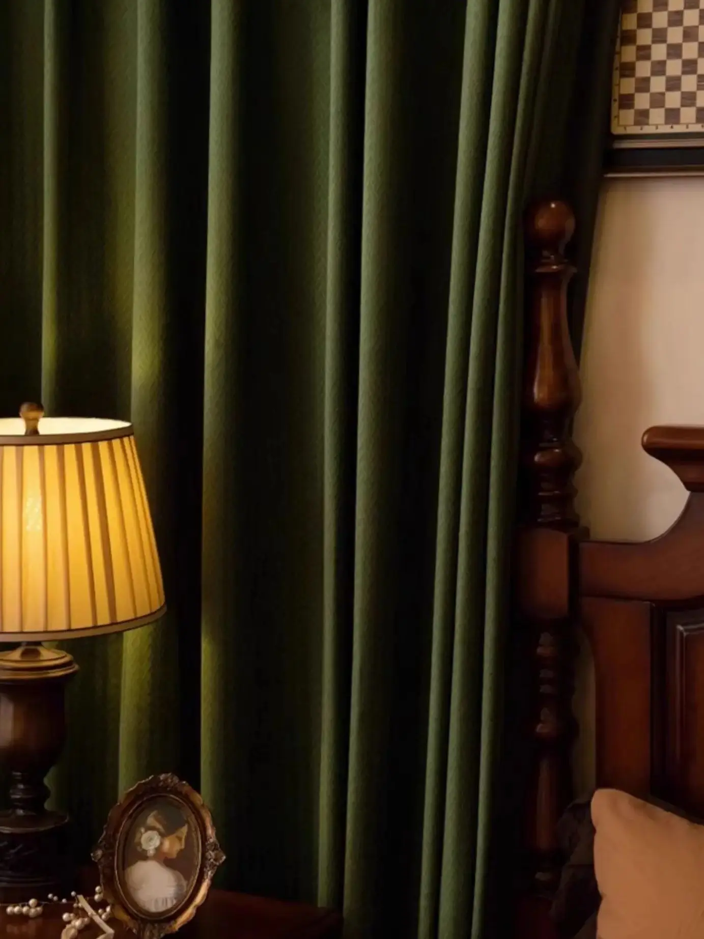 

Custom Size French Luxury Curtains for Living Room Blackout Bedroom Velvet Wheat Grain Green Elegant Fashion White Tulle