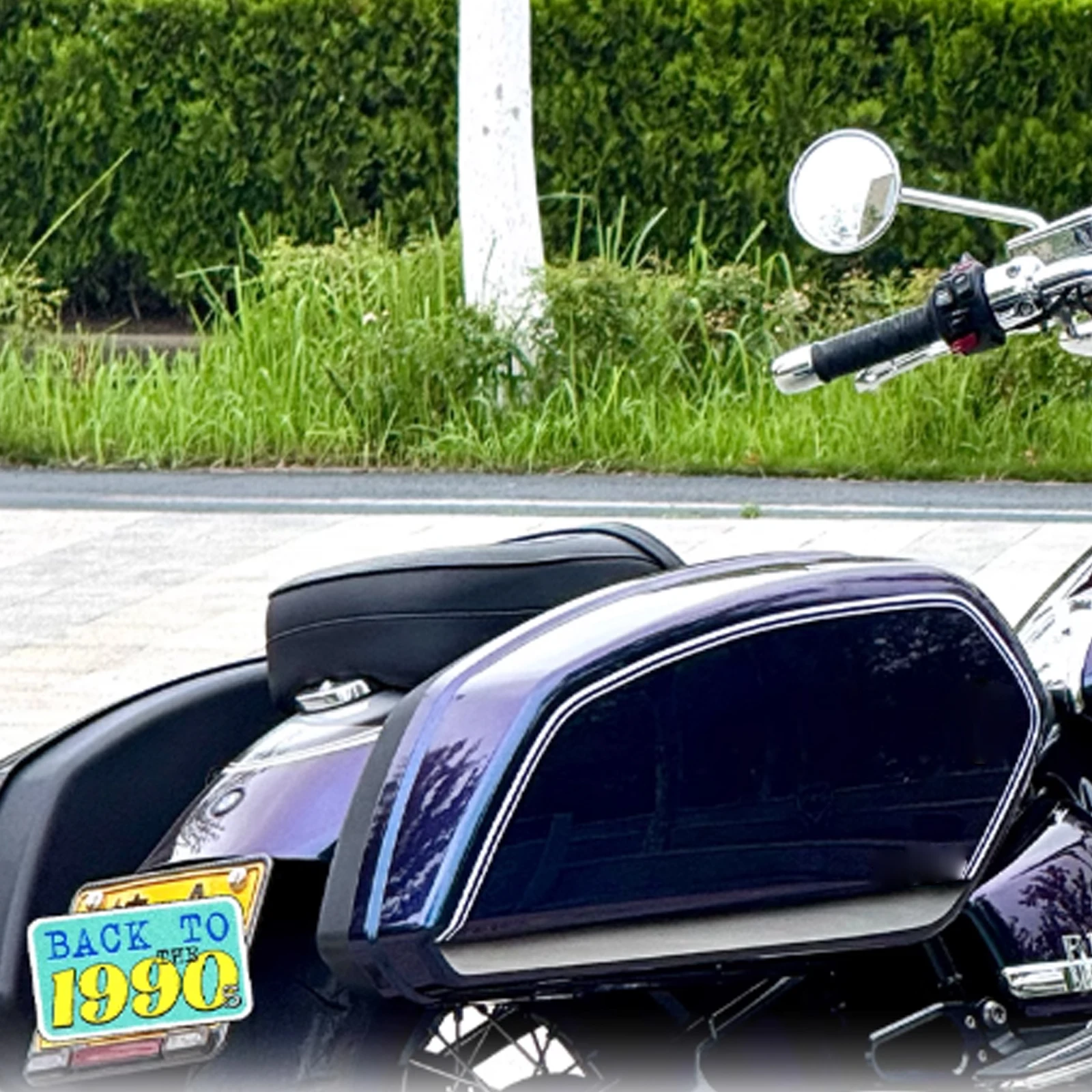 Motorrad modifizierter neuer Kofferraum passend für BMW R18 Dream/R18 Classic/R18 Boxer-Seitengepäck mit Installationshalterung, schwarzes Kit