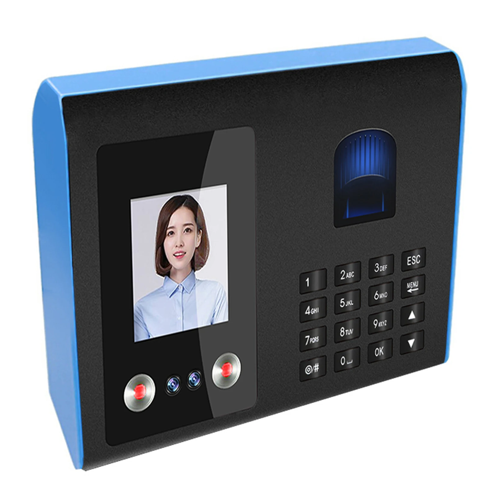 E6 Intelligent Attendance Machine Face Fingerprint Password Checking-in Recorder for Employees Voice Prompt Multi Language