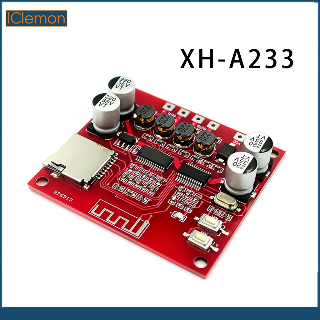 XH-A233 Bluetooth Power Amplifier Board 4.2 Version Ultra Clear Desktop Speaker Retrofit Wireless Speaker 12-24V Dual 30W