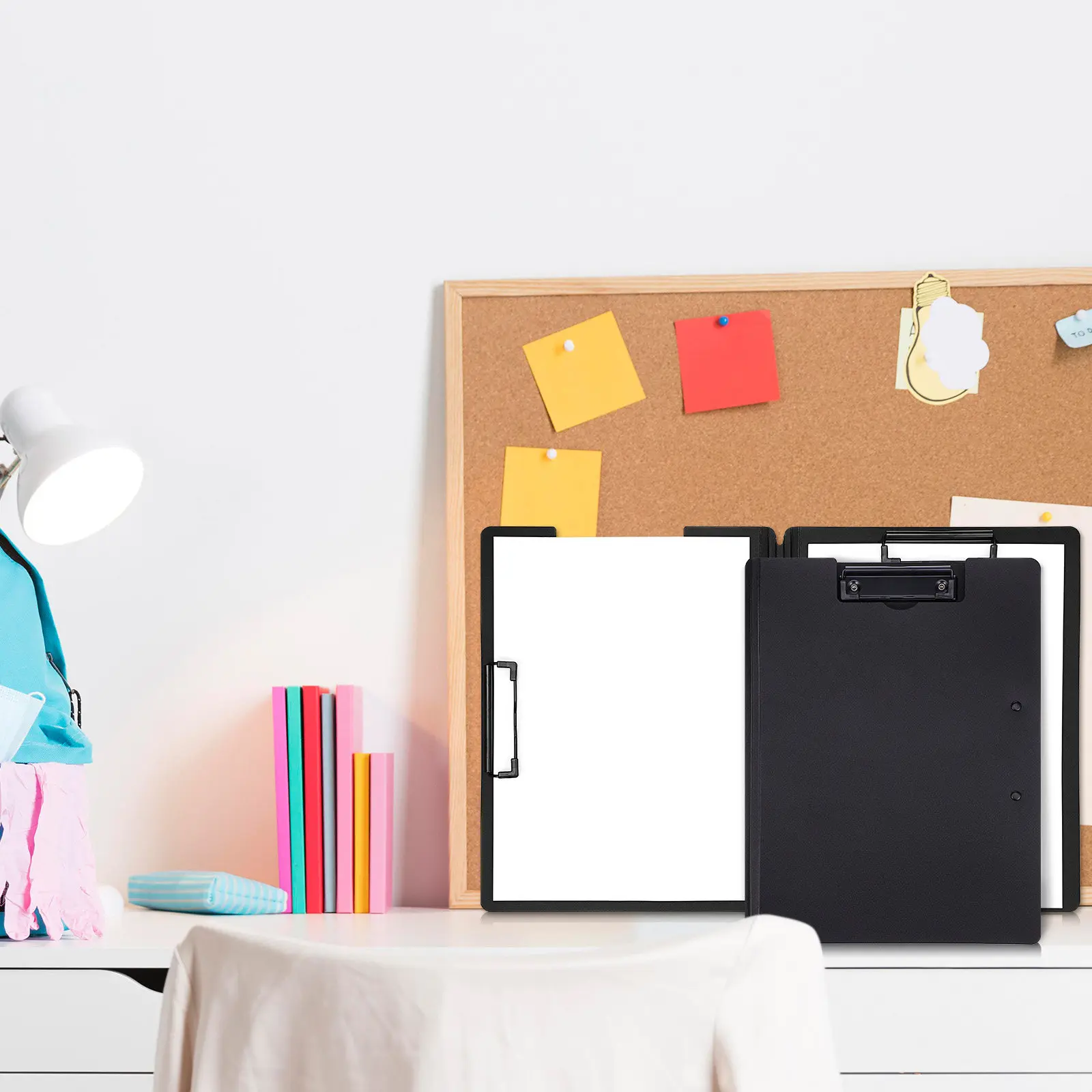 

2Pcs Folding Clipboard Foldable Dual Clip A4 Document Organizer Portable Office Writing Clipboard Classroom Board