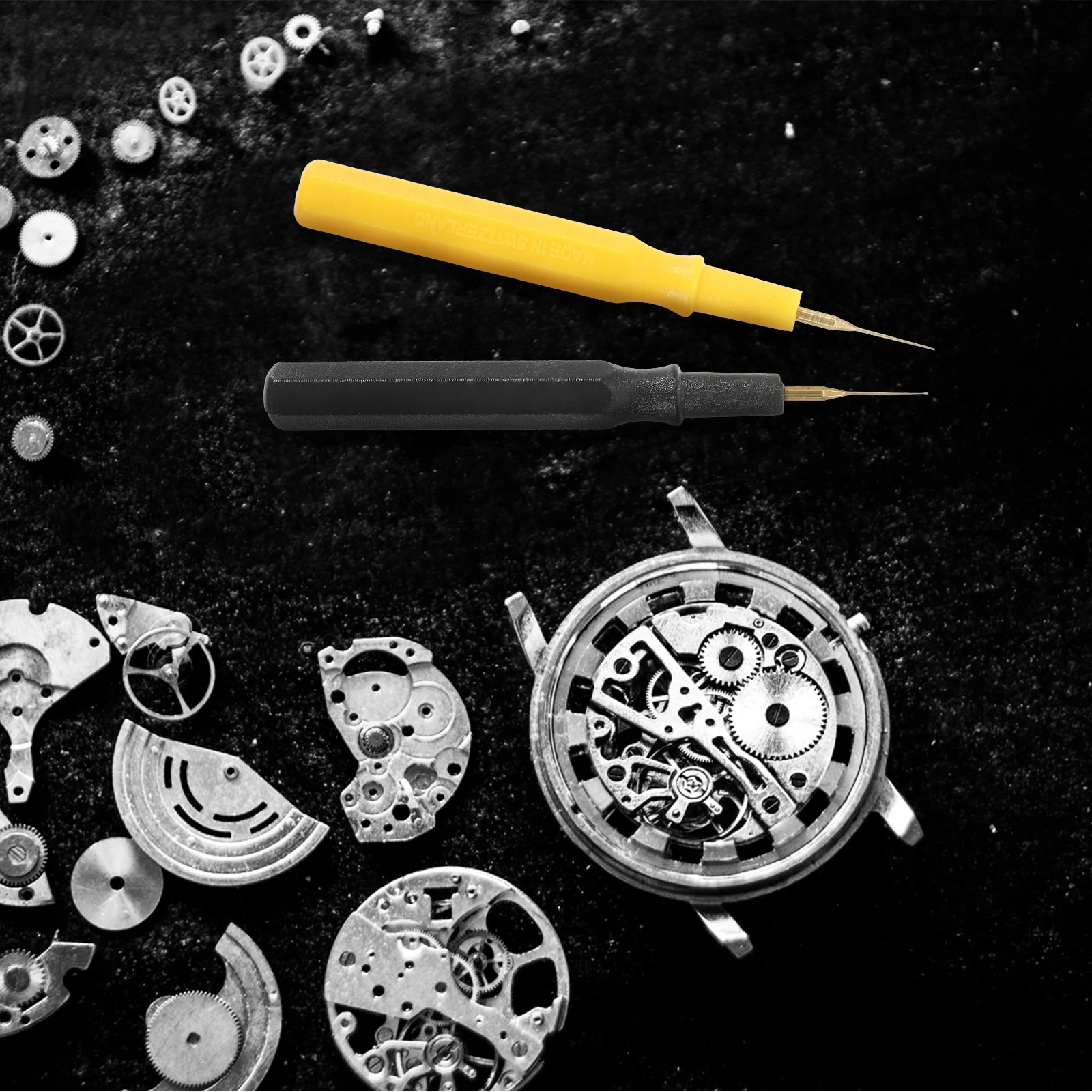 

4pcs Watch Oiler Pen Needle Plastic Small Light Easy-To-Use Fine Tip Oil Deposit Watchmakers Repair Tool Lubricant Oiling Tool