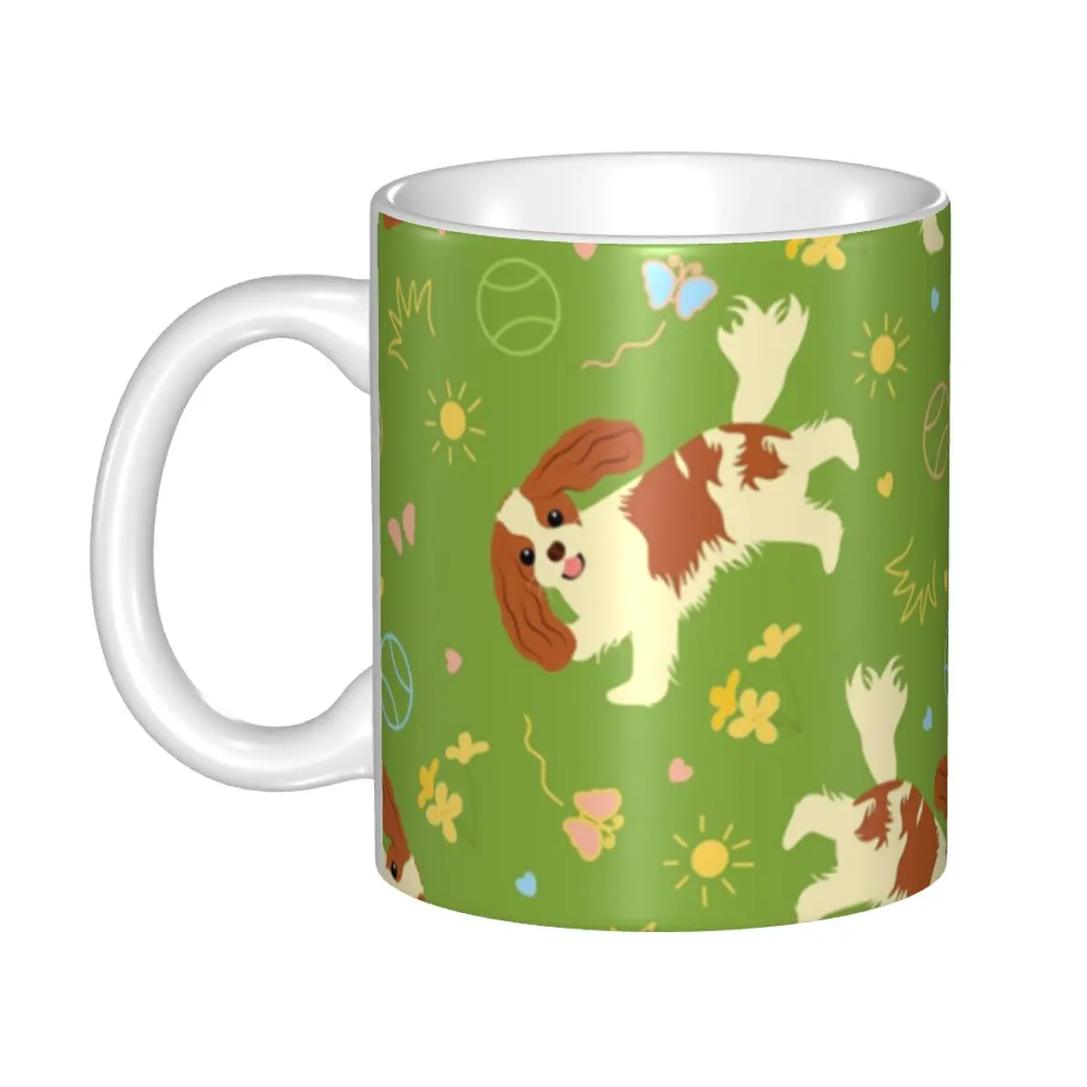 Personalized Cute Cavalier King Charles Spaniel Mug DIY Cartoon Dog Ceramic Milk Tea Coffee Cup