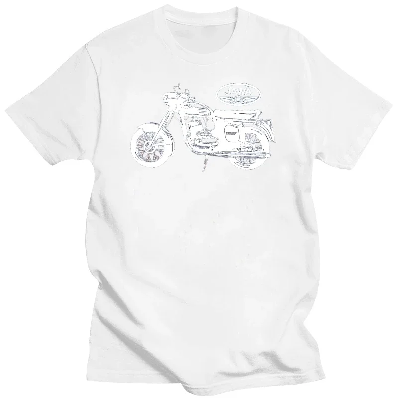 2023 Cool Jawa Motorcycle T-Shirt Men Women  1950 1950 Cylinder 350 Motorrad Cotton EU Size Unisex Tee Fashion Hip Hop Tops image 2