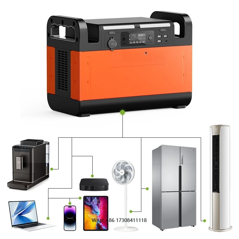 

Fast Charging LED Illumination 1200W Power Supply Outdoor Camping Portable Power Station Solar Generator