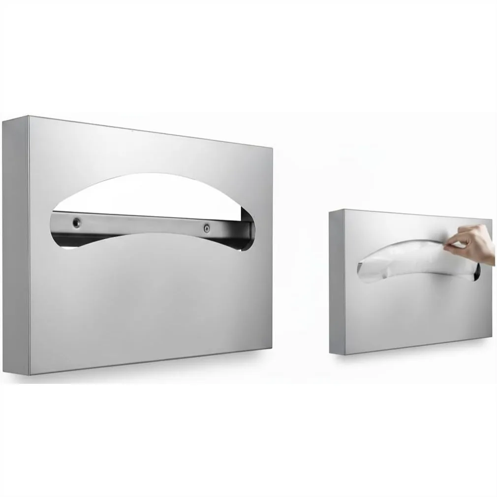 

304 Stainless Steel Toilet Seat Cover Dispenser, Wall Mount, Holds 250 Covers, Commercial Bathroom Essential