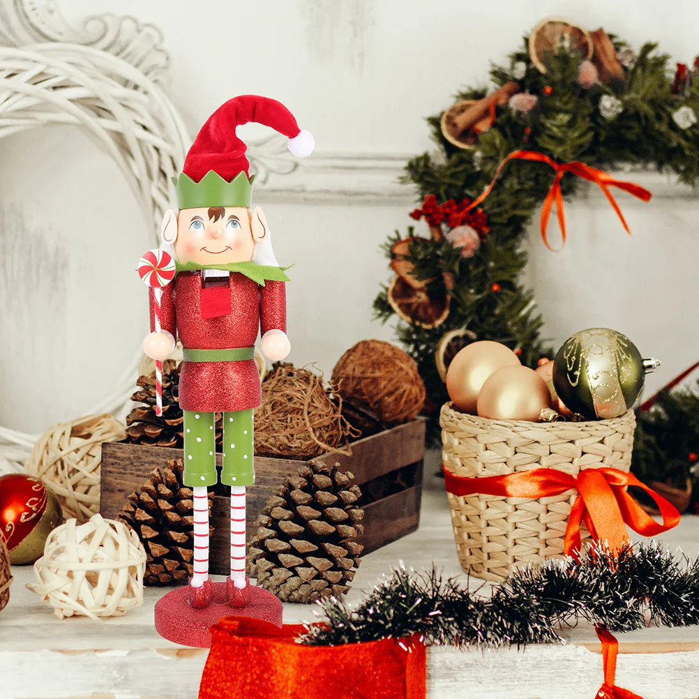 

Festive Wooden Nutcracker Christmas Decor Holiday Decoration Small Statue Blending Traditional Contemporary Elements Seasonal