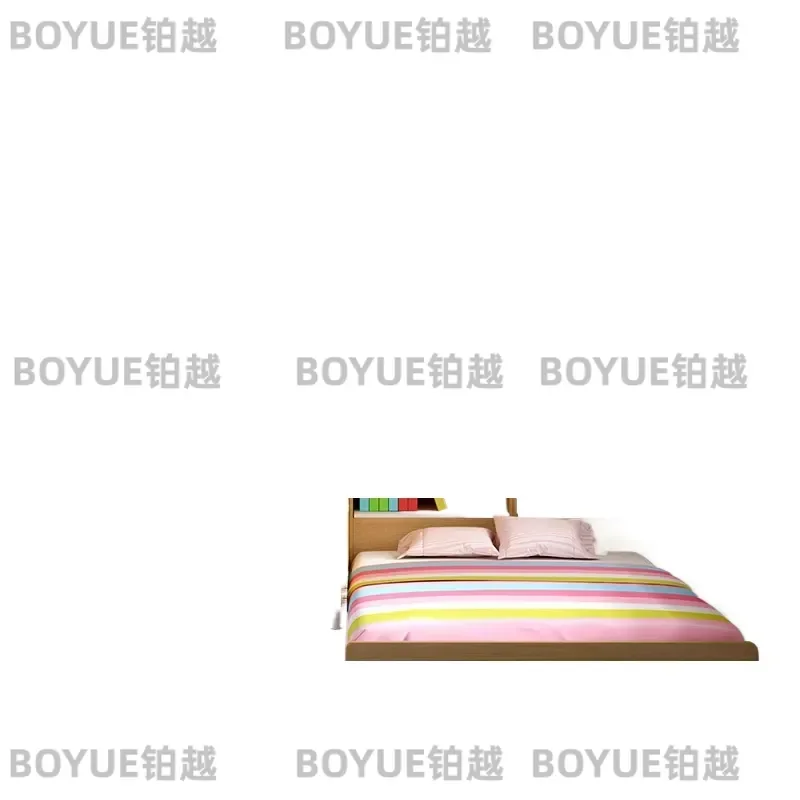 Staggered Bunk Bed with Wardrobe and Desk Integrated Loft Bed for Kids Small Space Saving Two Layer Sleeping Furniture