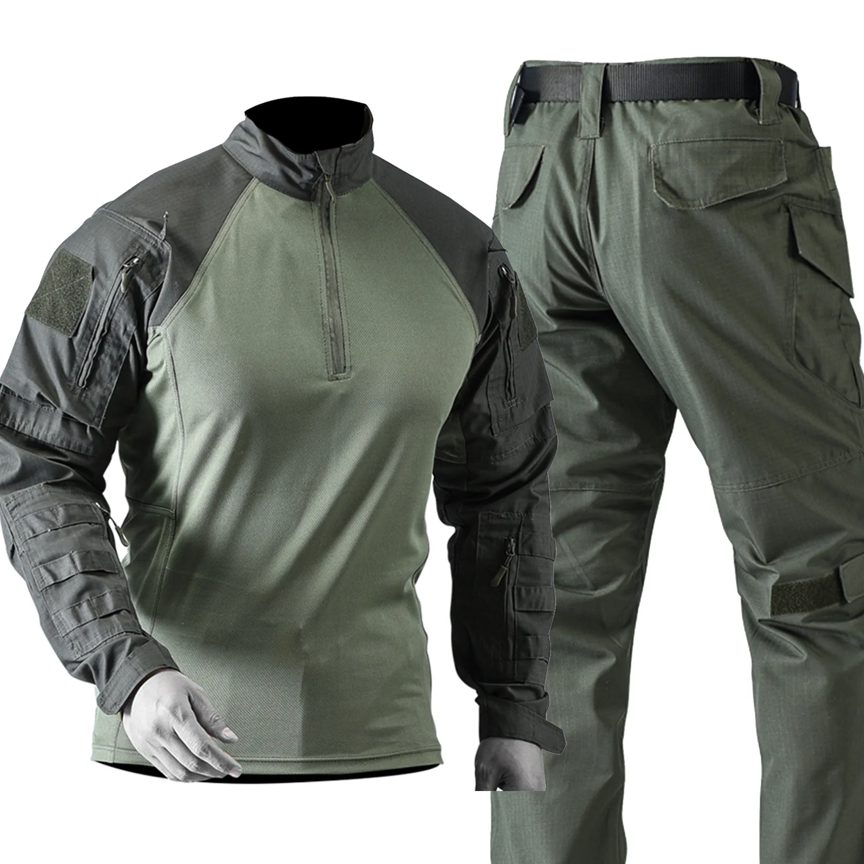 Mens New Frog Suit Set Long Sleeve Combat Camouflage Tactical Military Outdoor Hunting Gear