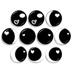 Glass Cartoon Doll Blink Eyes Cute 10pcs 12mm/14mm/18mm/20mm/25mm/30mm Round Cabochon Flat Back Making Findings Jewelry