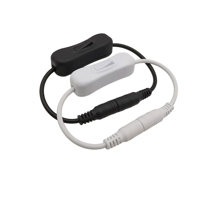 1Pcs Light Switch 12V Inline 304 Switch ON OFF With 5.5x2.1mm Male Plug To Female Power Cable Connector For LED Strip Light DIY