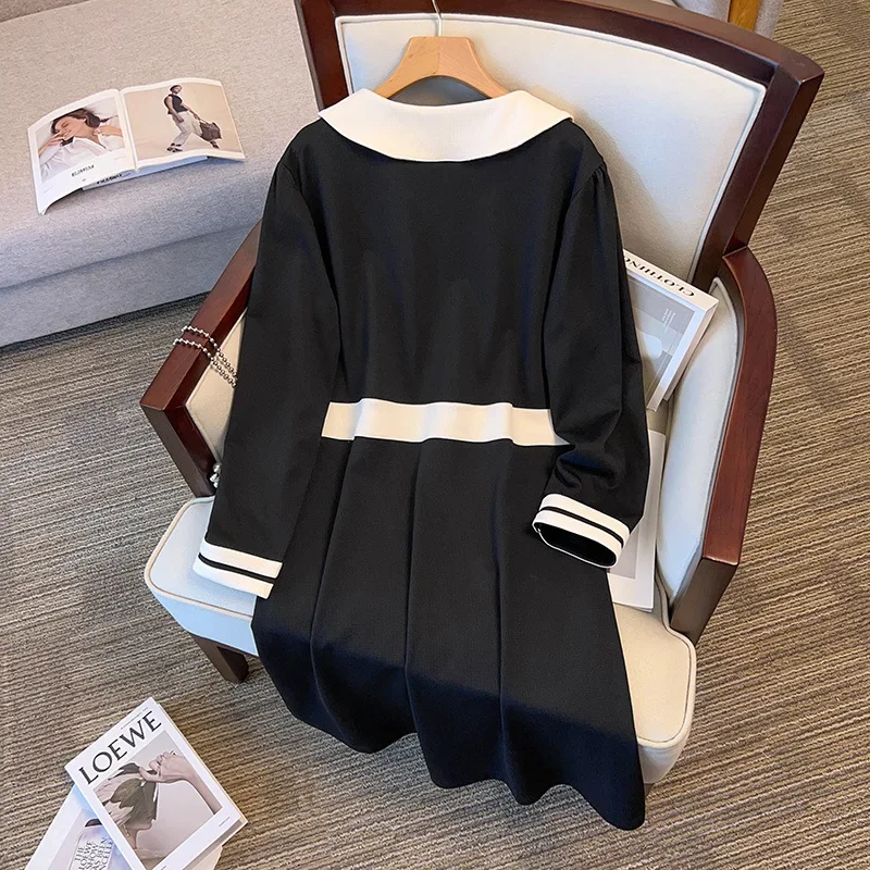 100/150kg Oversize Women Dress Chest Circumference 150/160cm Loose Fitted Medium Length Dress Women Elegant Midi Dress Vesitdos