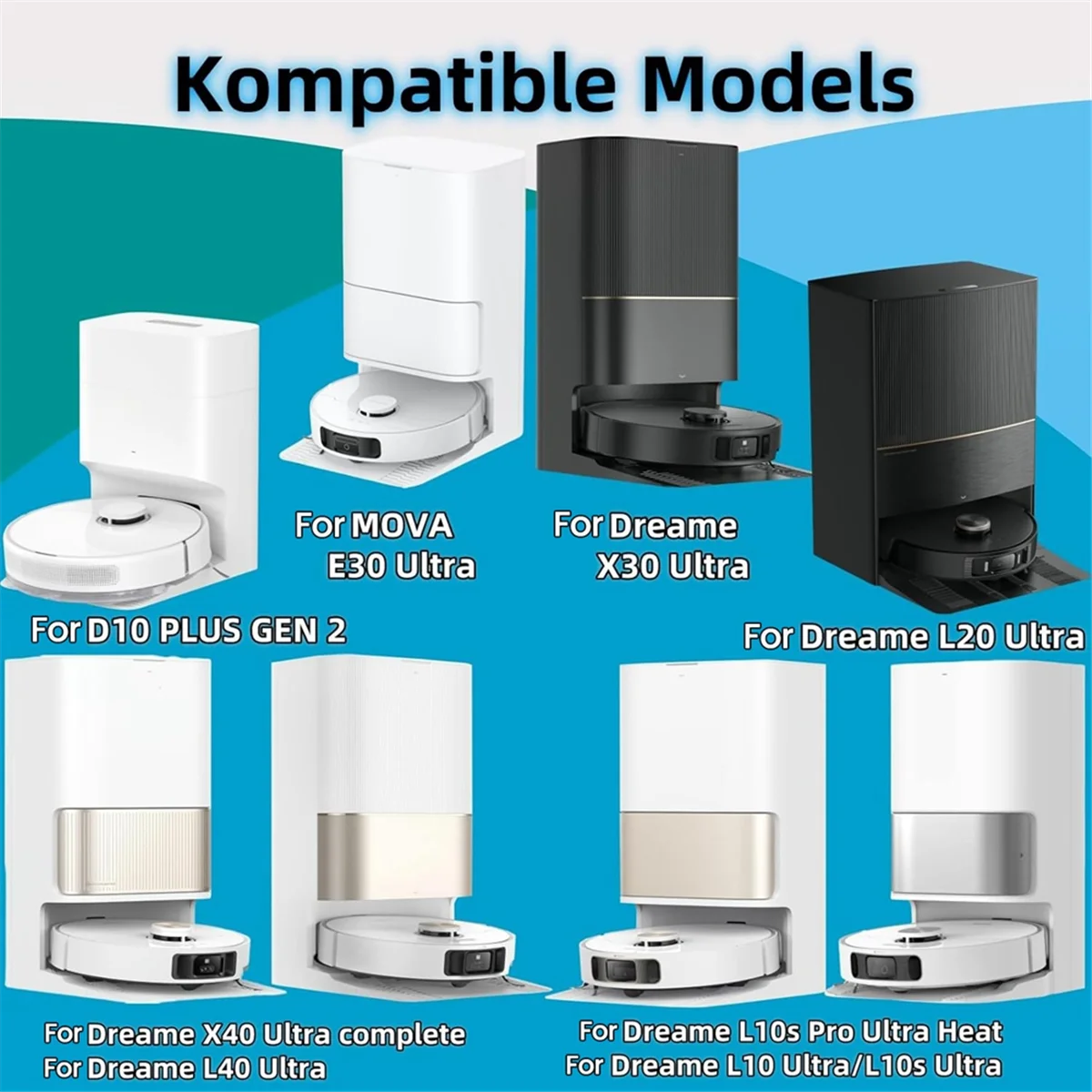 Pembersih vakum sekali pakai untuk Dreame D10 Plus Gen 2/L10s Ultra Gen 2/L40 Ultra /X40 Ultra kantung debu