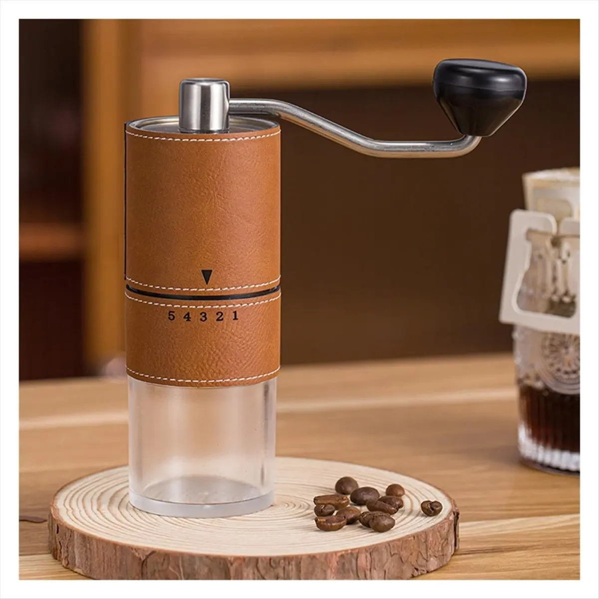 N14R Top Portable Manual Coffee Grinder for Home, and Travel,Adjustable Coarseness, Compact Hand Coffee Mill,Easy-to-Use