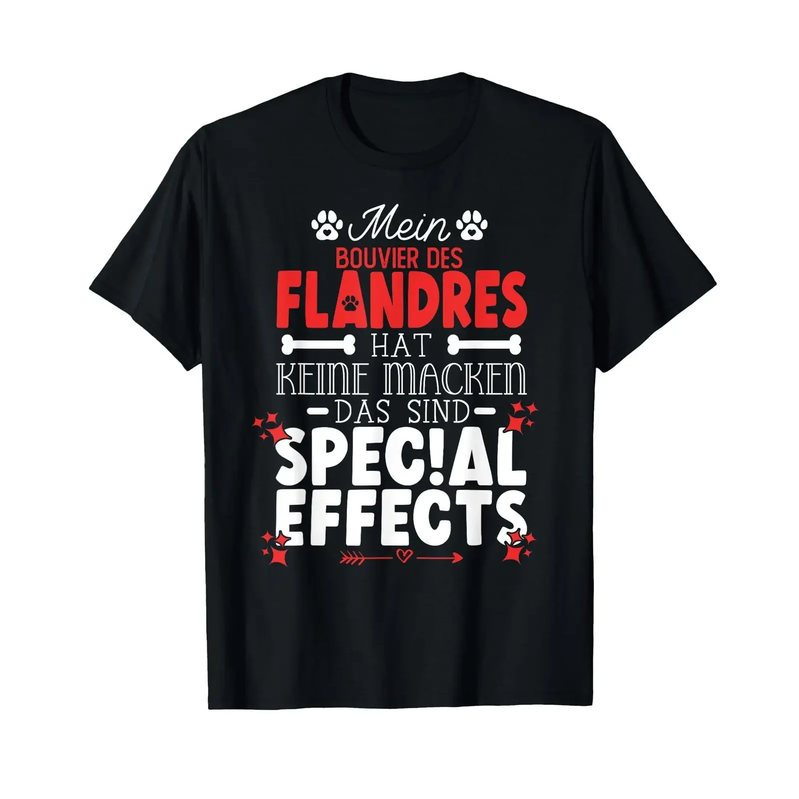 Bouvier Des Flandres hat keine Macken T Shirt black vintage Washed graphic Comfortable streetwear Slightly fashion Stretched