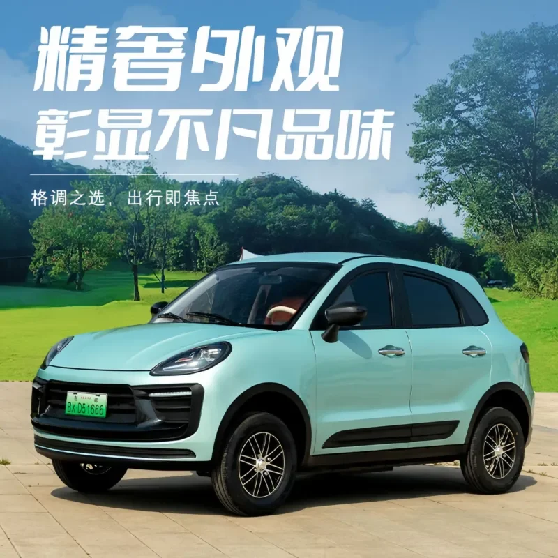 Dual Power Electric Four Wheeler Fully Enclosed Scooter with AC for Adults Household Use Compact Design for Daily Commute