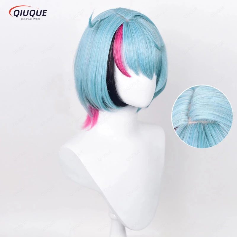 Kyo Kaneko Cosplay Wig VTuber NIJISANJI EN Cosplay ILUNA  Short Heat Resistant Synthetic Hair Party Woman Girl Wigs + Wig Cap