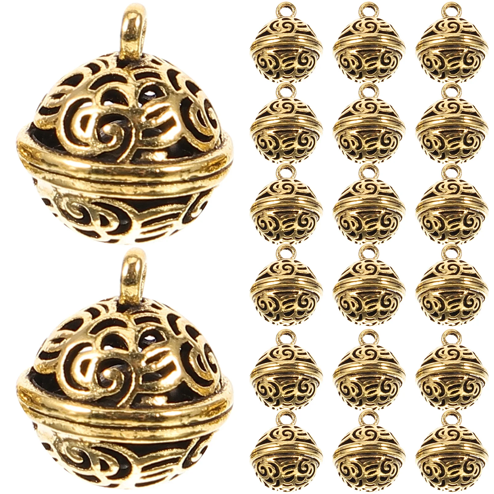 

20Pcs Mini Bells DIY Craft Bells Alloy Bell Pendants for Christmas Tree Holiday Decorations Unique Vintage Jingle Bell