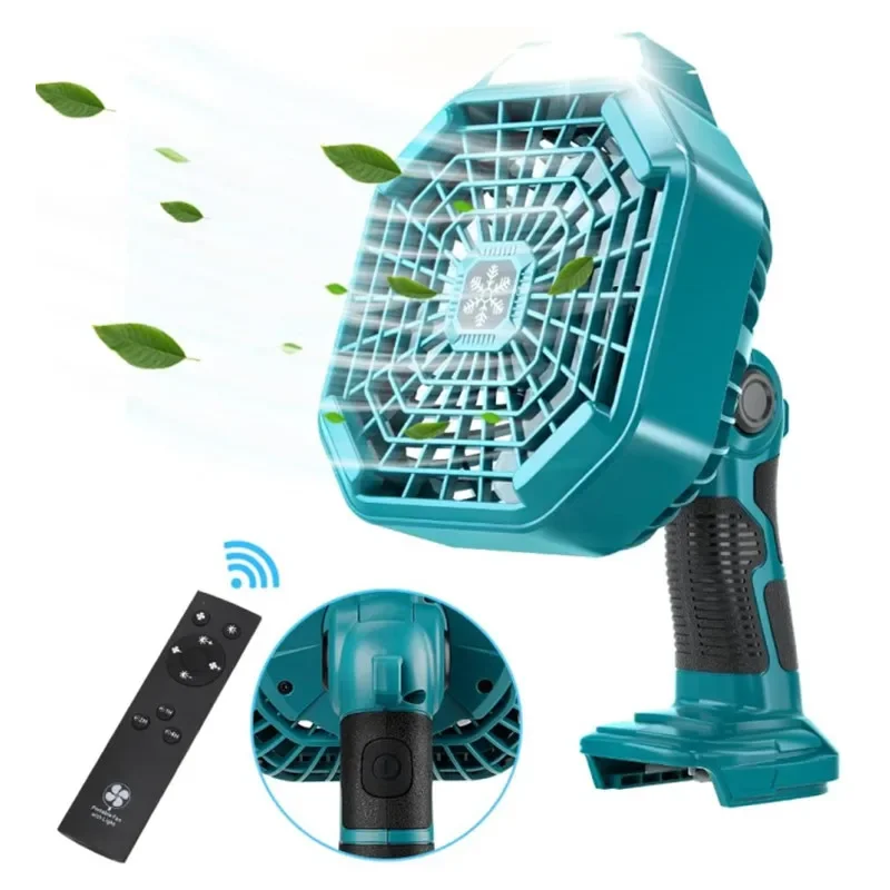 Makita-Ventilateur de chantier sans fil portable, multifonctionnel, batterie 18V Eddie ion 62, USB, lanterne LED, extérieur aste