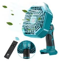 Multifunctional for Makita 18V Li-ion Battery Powered Portable Cordless Jobsite Fan with USB LED Lantern Outdoor Rechargeable