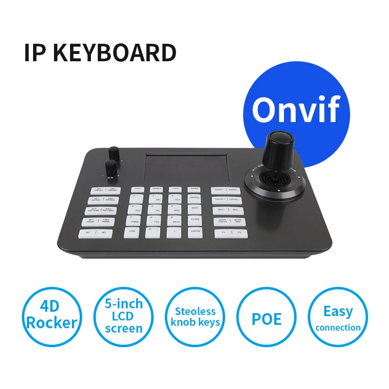 Imagem -05 - Controlador do Joystick Ptz Onvif Ptz 4d Lcd Poe do Apoio Banco do Poder Crédito