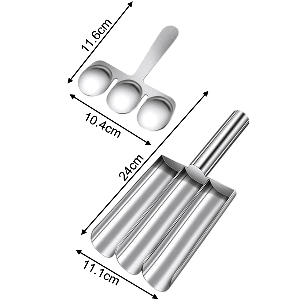 1 шт., машина для фрикаделек со скребком, ложкой, инструмент для изготовления шариков из нержавеющей стали для говядины, кухонные инструменты для приготовления курицы, 1/2/3 отделения