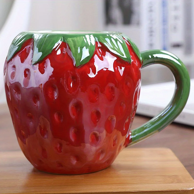 

Fruit Shaped Ceramic Cups Strawberries Pineapple Mug Cartoon Fruit Children's Breakfast Milk Cup Mugs Coffee Cups for Offices