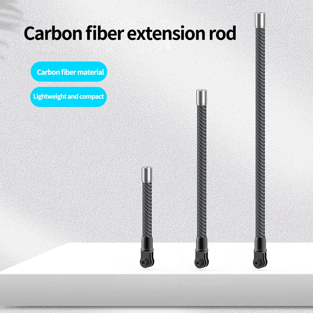 Action Camera Carbon Fiber Extension Pole Stick 1/4'' Screw Stabilizer Rod Monopod for Insta360X4 for Gopro Hero 13 Sport Camera