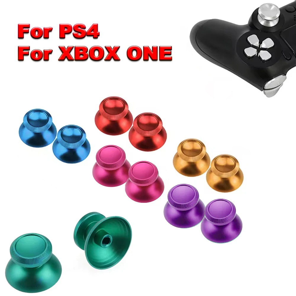 1Pair Metal Analog Joystick thumb Stick grip Cap for PS4 Slim Pro XBOX ONE Gamepad Controller thumbstick