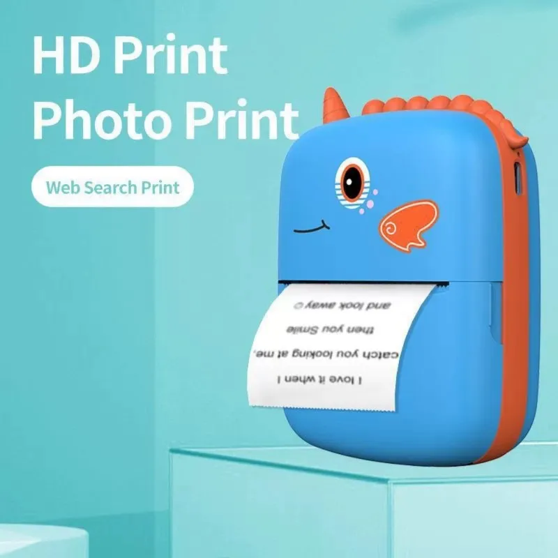 AT82-Pocket-Sized Mini Digital Thermal Printer Portable For Kids-Error Correction Photo Printing Function