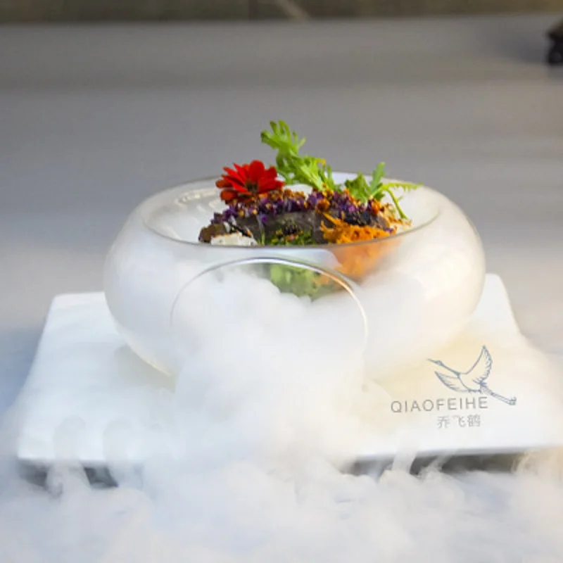 Salad Bowls Specials Dry Ice Artistic Conception Glass Bowl Molecular Delicacies Creative Tableware Cooking Hollowware