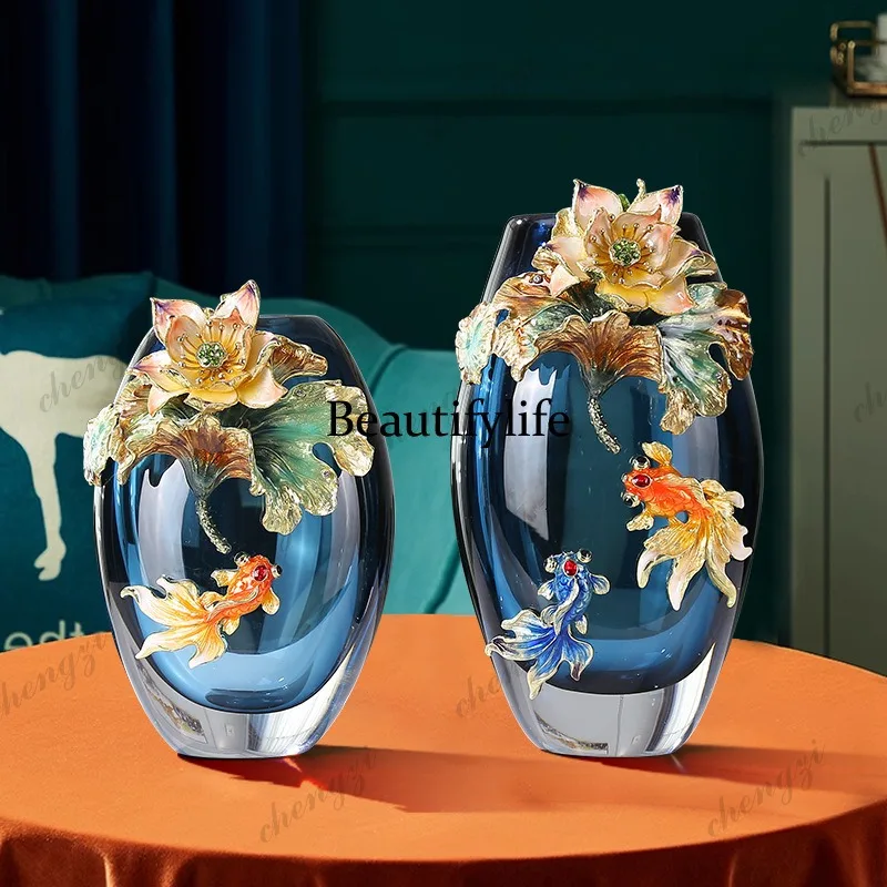 A95 glazed vase handicraft ornament living room wine cabinet entrance cabinet ornament ornament
