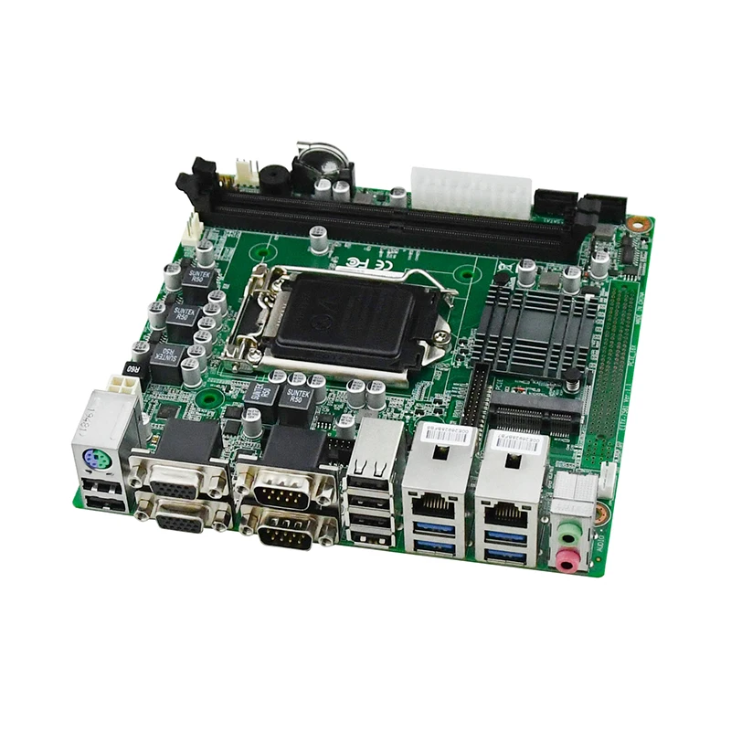 Nova placa-mãe h61 itx gráficos integrados wifi para vga lga1155 2a/3a geração i7/i5/i3 ddr3 duplo sata para desktop
