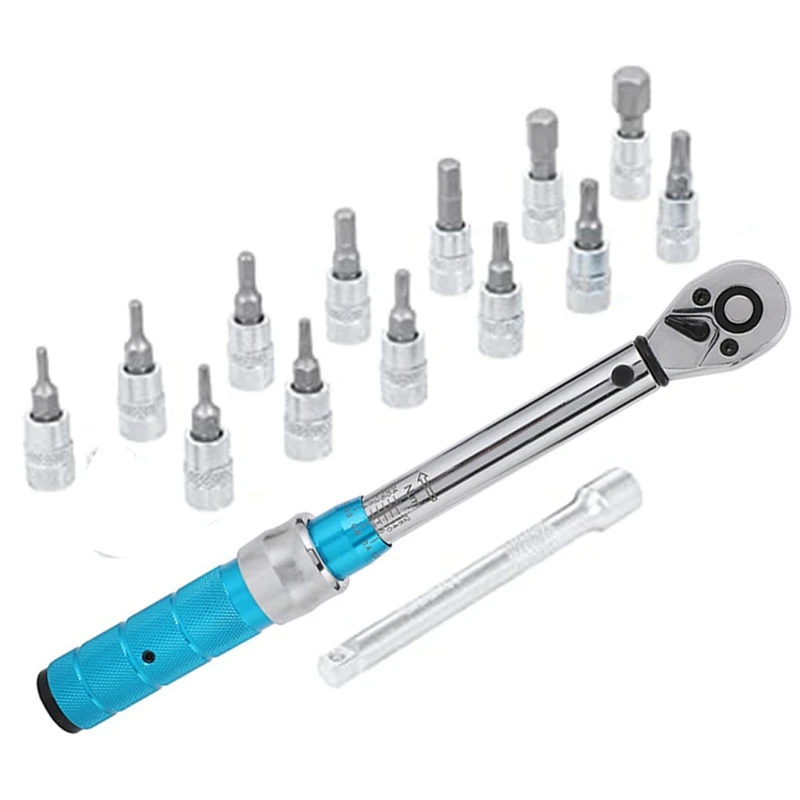 

TOP Ratchet Torque Wrench 15-Piece Set Tool Maintenance Toolbox Multi-Function Set Torque Wrench Set Multi-Function Wrench