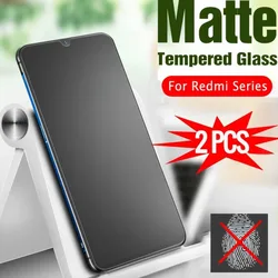 2Pcs Matte Tempered Glass For Xiaomi Redmi Note 13 12 11 Pro Plus 12S 11S 10S 8T Screen Protector For Redmi 13C 12C 10A 9A 8A