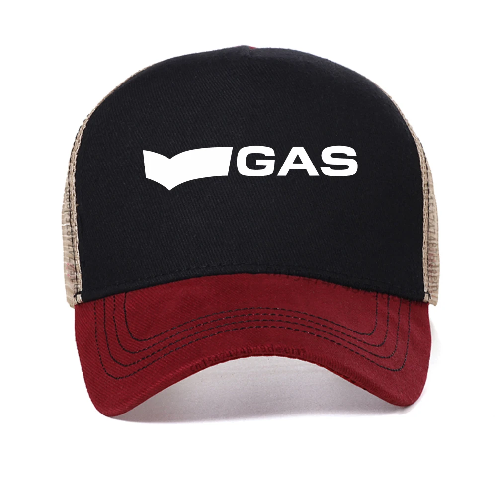 

GAS letter pattern printed baseball cap Men's summer fashionable casual sports caps Breathable adjustable trucker hats mesh hat