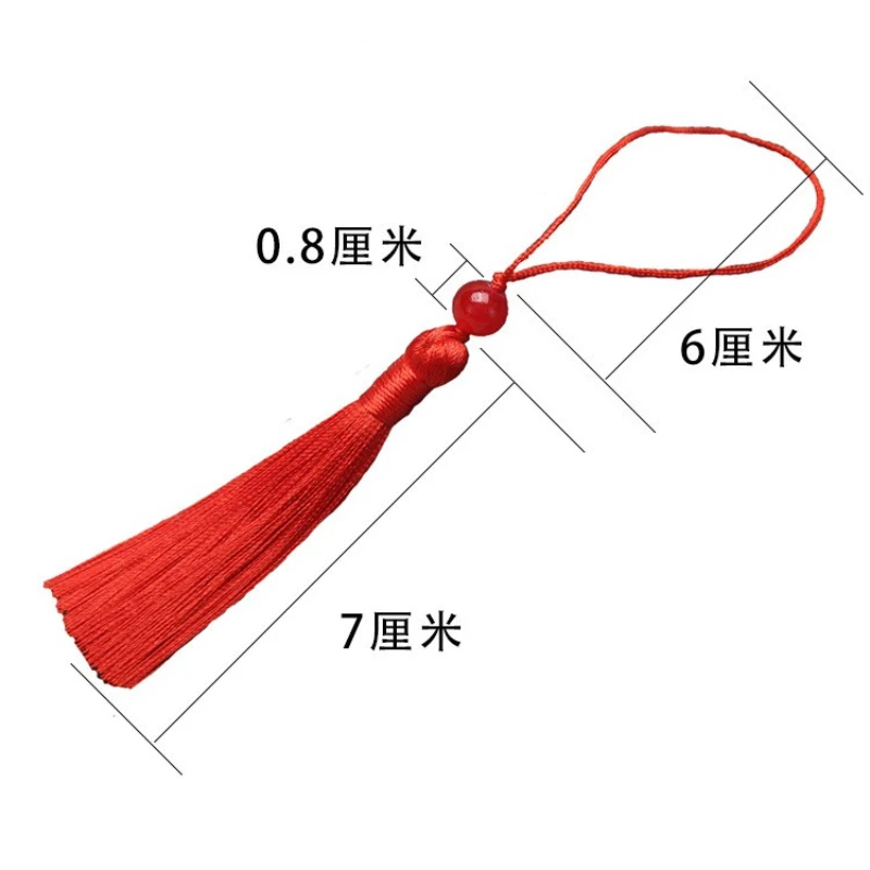 5pcs/lot 7Cm Beaded Tassel Bookmark U Disk Pendant Jewelry Bag Fan Pendant Decoration.