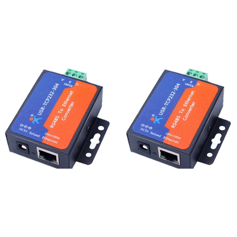 2X Modbus Serial Port RS485 To Ethernet Converter Server USR-TCP232-304 Data Transmission DHCP/DNS Supported