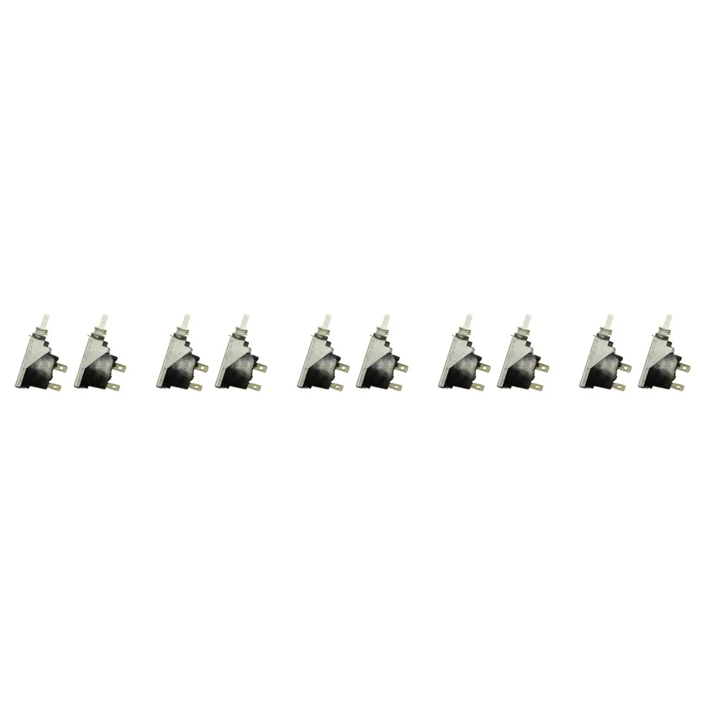 10PCS 10A 250V Self Locking Push Button Switch Plastic For Oil Filled Radiator Heater Range Hood Pipeline Machine Control Panel