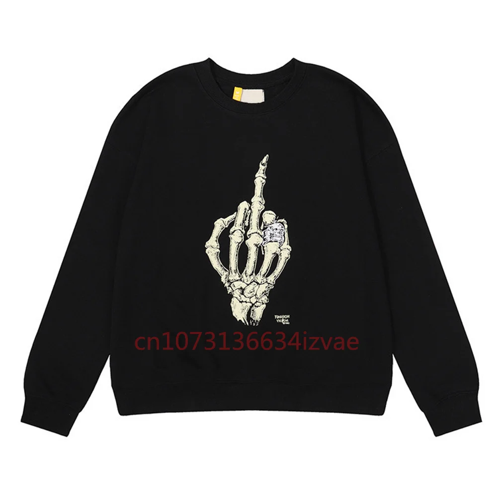 DEPT Fashion Sweatshirts for Men and Women Skeleton Hand Bones Print Hoodie Autumn Winter  Casual Pullover Streetwear Hoodies