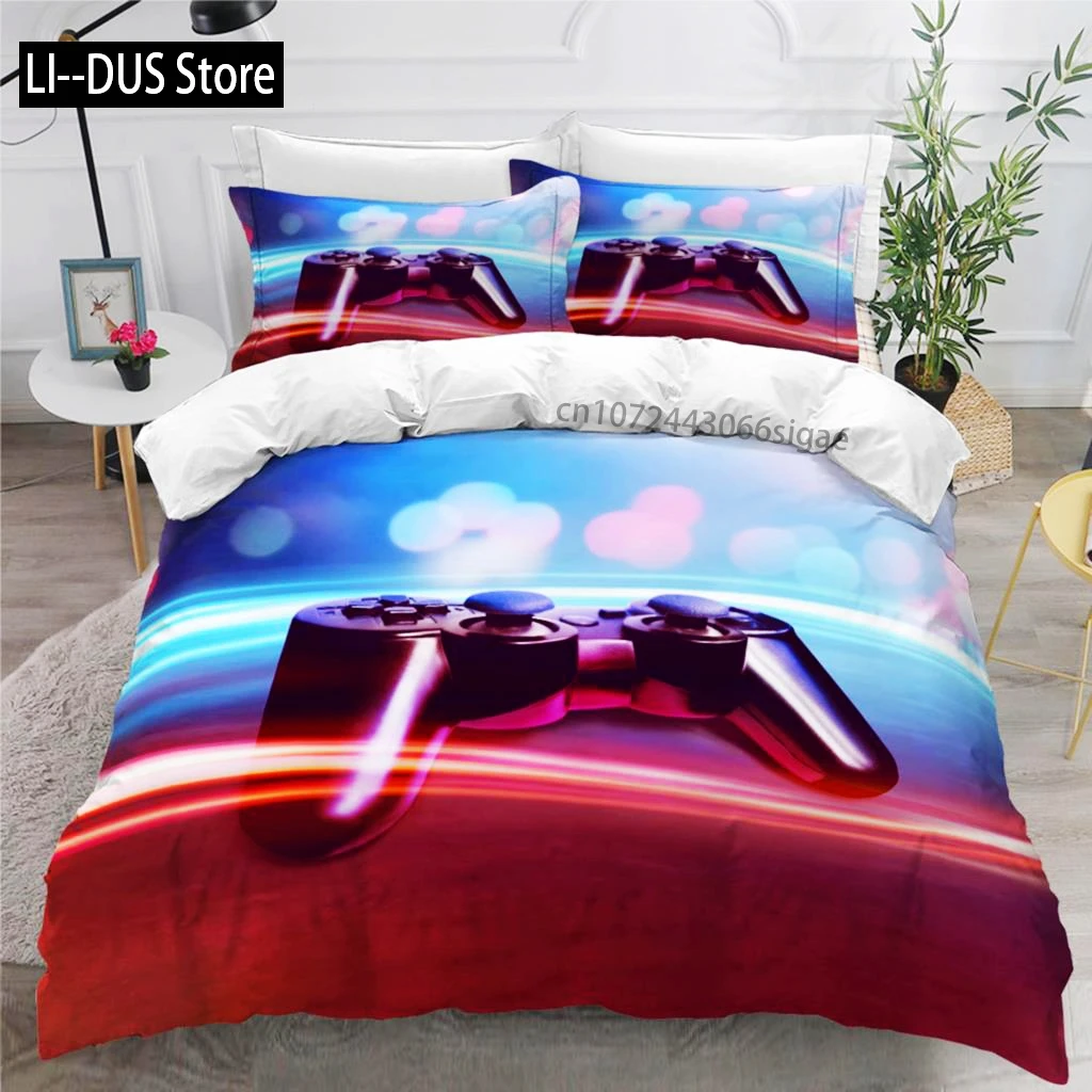 

Gamer Duvet Cover Set For Boys Gaming Bedding Set For Teen Video Game Comforter Cover Playstation King Size 2/3pcs Quilt Cover
