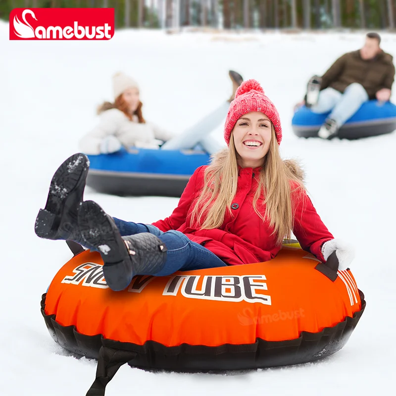 

Camebust 47Inch New Inflatable Ski Ring with Oxford Cloth Cover Winter Snow Tube,Sunshine Orange Color