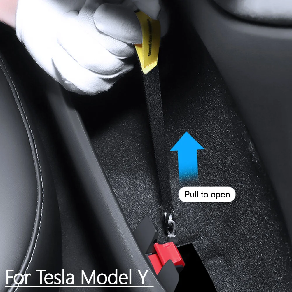 1-10Pairs For Tesla Model Y Rear Door Mechanical Switch Car Door Emergency Handle Back Safety Pull Rope Car Accessories 테슬라 모델y