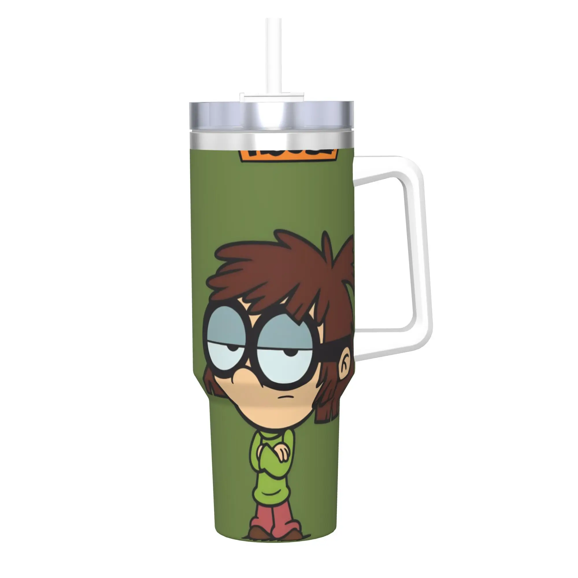 The Louds Houss  Tumbler With Straw  Stainless Steel Mug Cups Double Wall Vacuum Insulated for Cold Or Hot 40oz