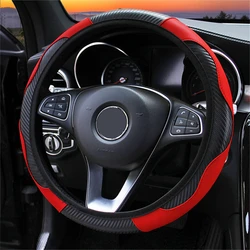 Breathable Leather Car Steering Wheel Cover For Volvo XC90 S60 V40 XC60 V50 C30 V60 XC40 VNL Truck Anti-Slip Dust-proof