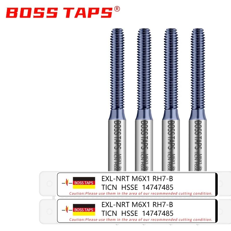 BOSS TAPS HSSE-M42 JIS Standard TICN Coating Roll Forming Tap M0.5 M0.6 M1 M2 M3 M4 M5 M6 M7 M8 M10 M12 M14 Machine Thread Taps