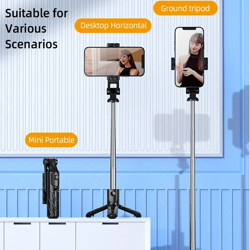 V03 Wireless Bluetooth Selfie Stick with Mini Tripod Foldable Selfie Rod with Remote Control for Phone Action Camera for Iphone