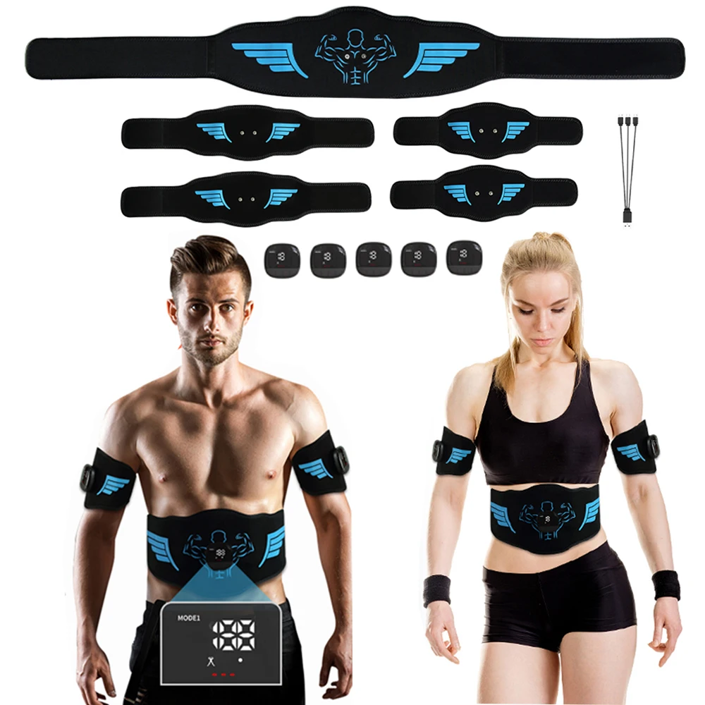 

2023 NEW AB Stimulator fitness Massager EMS Muscle Stimulator Toner Abdominal Training Belt Exercise Workout Equipment Machine