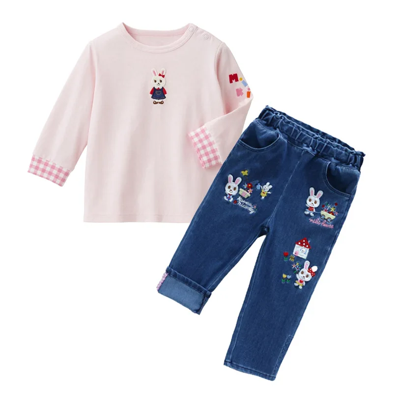 2025 Spring New Boys Long Sleeve TShirts Girls' Cartoon Letter Embroidery Sweatshirt Cotton Kids Clothes Graphic Baseshirt Tops